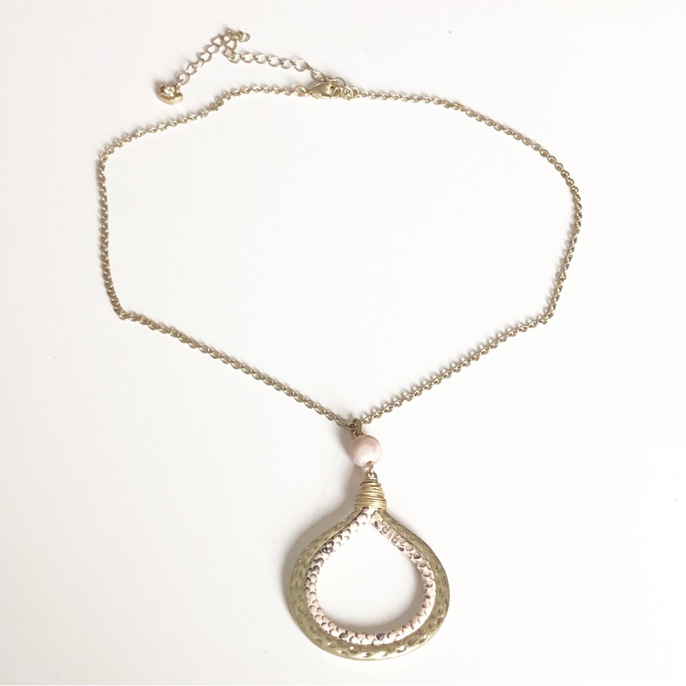 PREMIER DESIGNS River Valley Statement Necklace Gold Tone - Picture 14 of 15